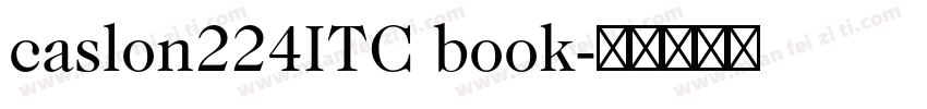 caslon224ITC book字体转换